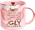 Mothers Day Gifts for Mom from Daughter Son - 12oz Funny Coffee Mug for Mom Wife from Husband Unique Marble Coffee Cup with Gold Print Christmas Birthday Mother's Day Present for Mama Stepmother Women