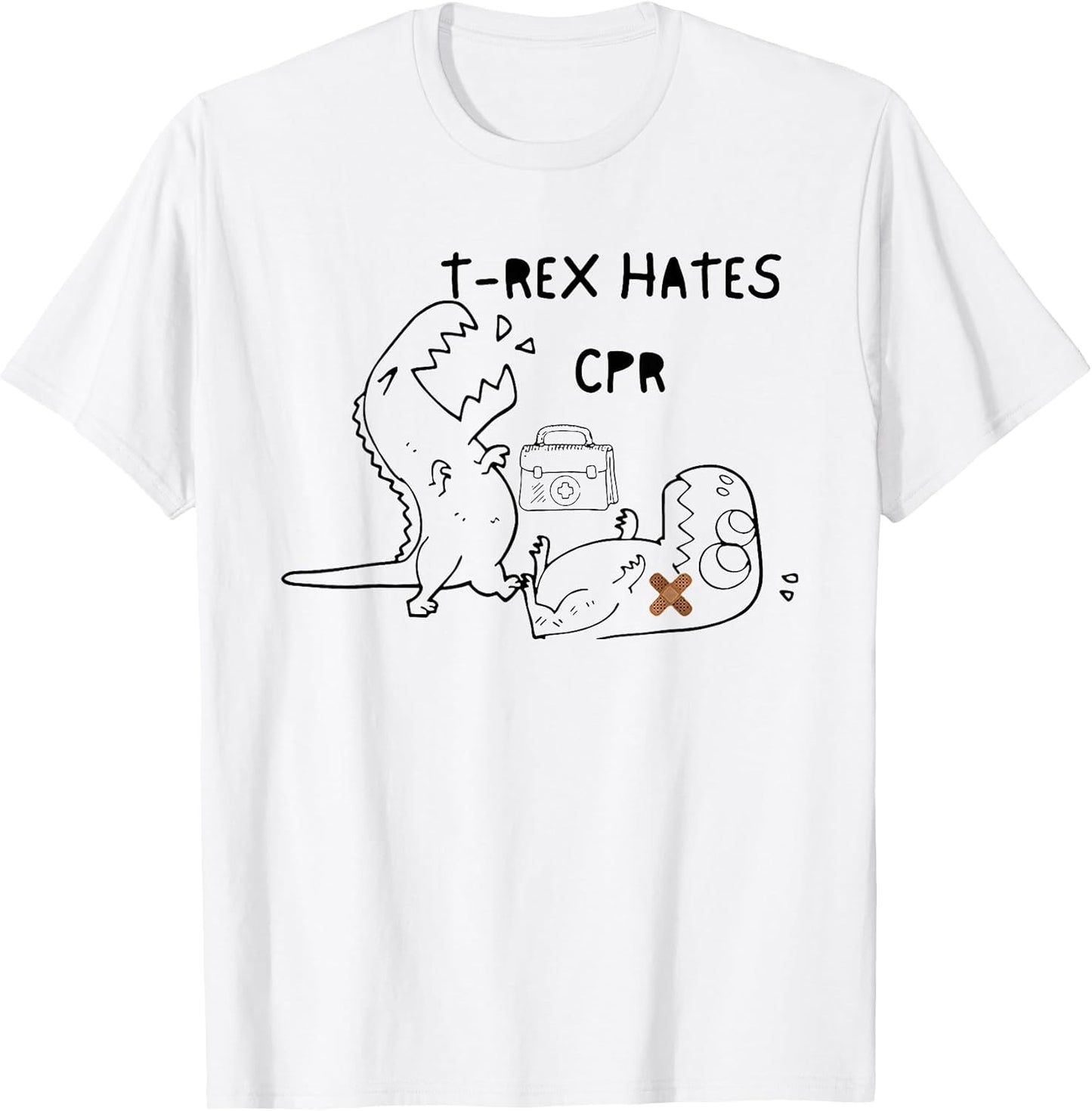 T-Rex Hates CPR Dinosaurs t-shirt