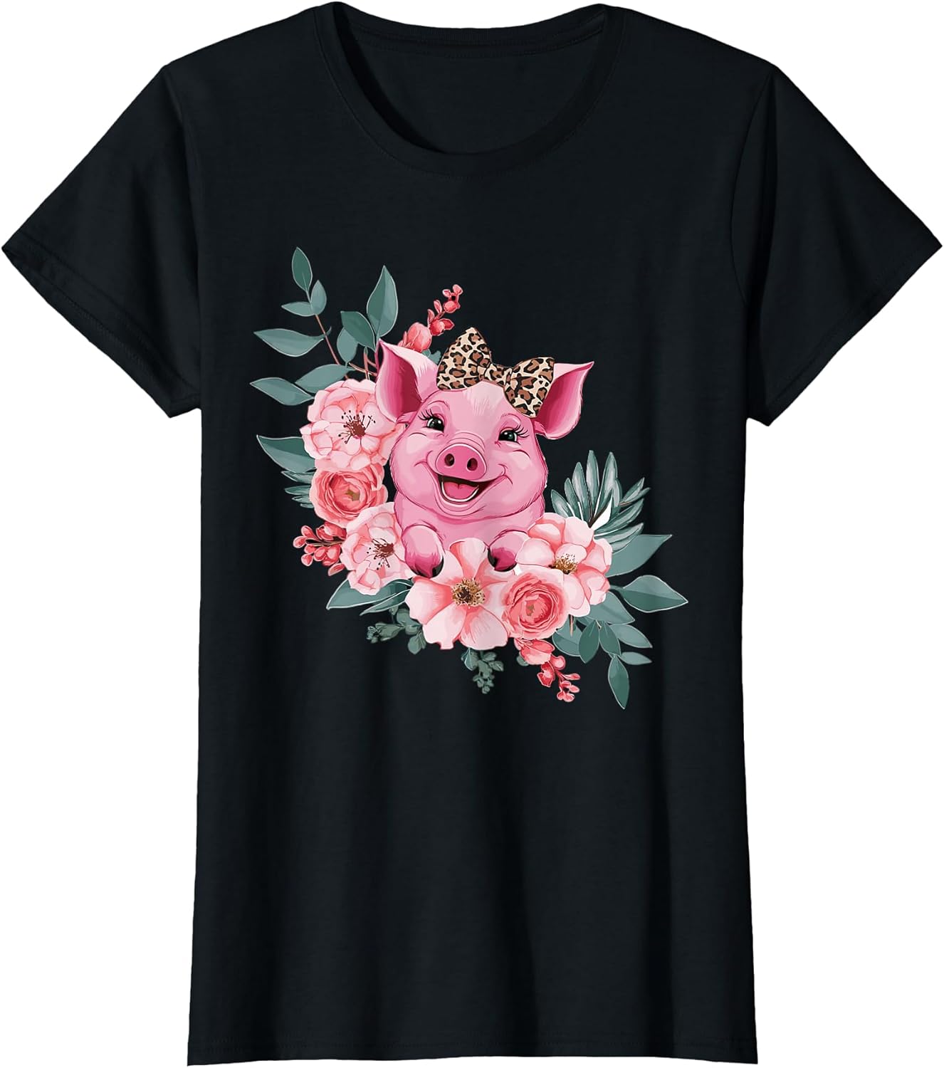 Pig Leopard Headband Flower