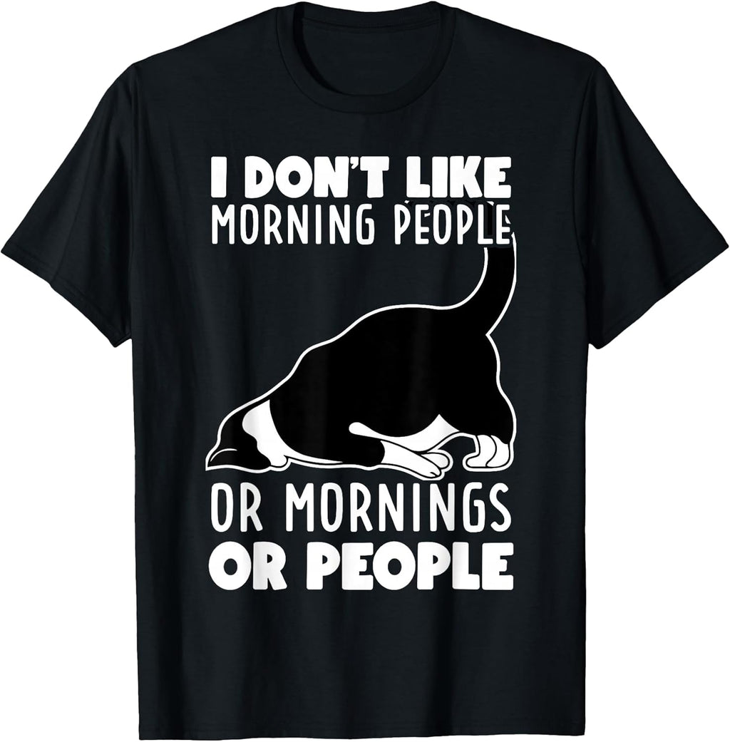 Funny Cat Humor I Don't Like Morning People