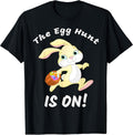 The Egg Hunt Is On. Easter Day Hunt. Easter Bunny.