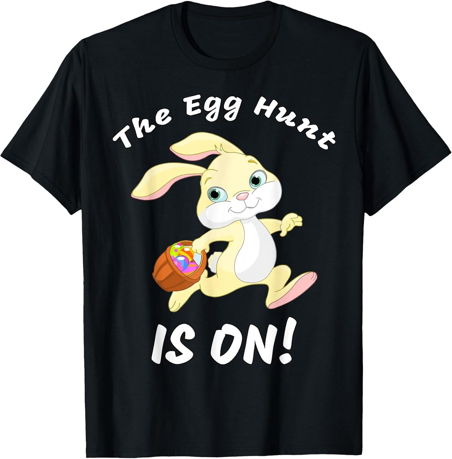 The Egg Hunt Is On. Easter Day Hunt. Easter Bunny.