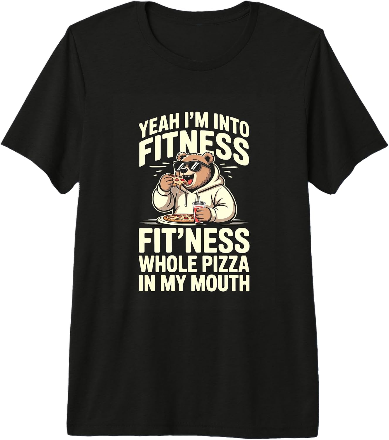Funny Pizza Fitness Bear Gym Humor