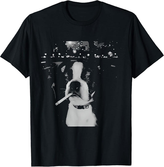 funny smoking dog meme t-shirt