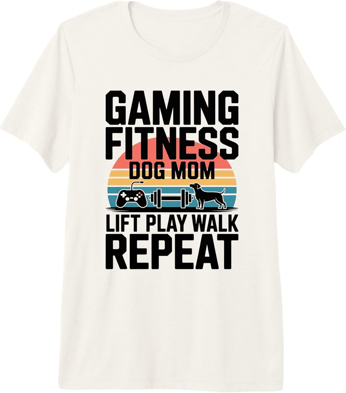 Gaming Fitness Sunset Retro