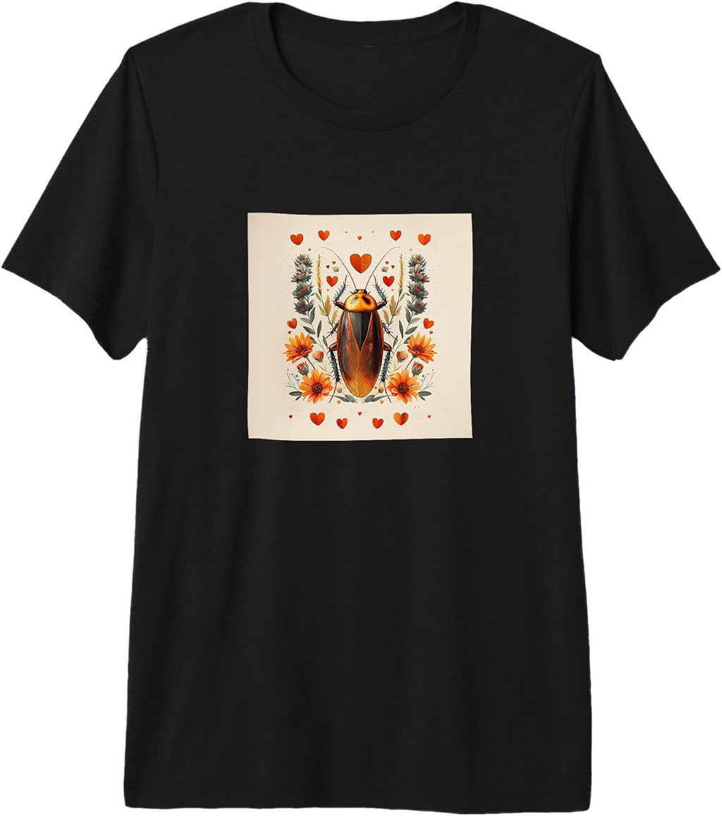 Cockroach Flowers With Hearts Around Boho Merch