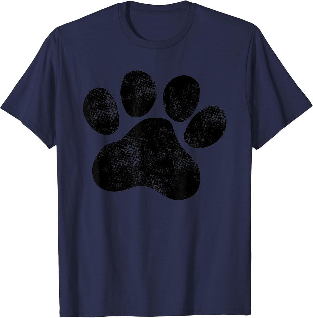 Vintage Dog Paw for Women Men Kids Dog Lovers T-Shirt Small