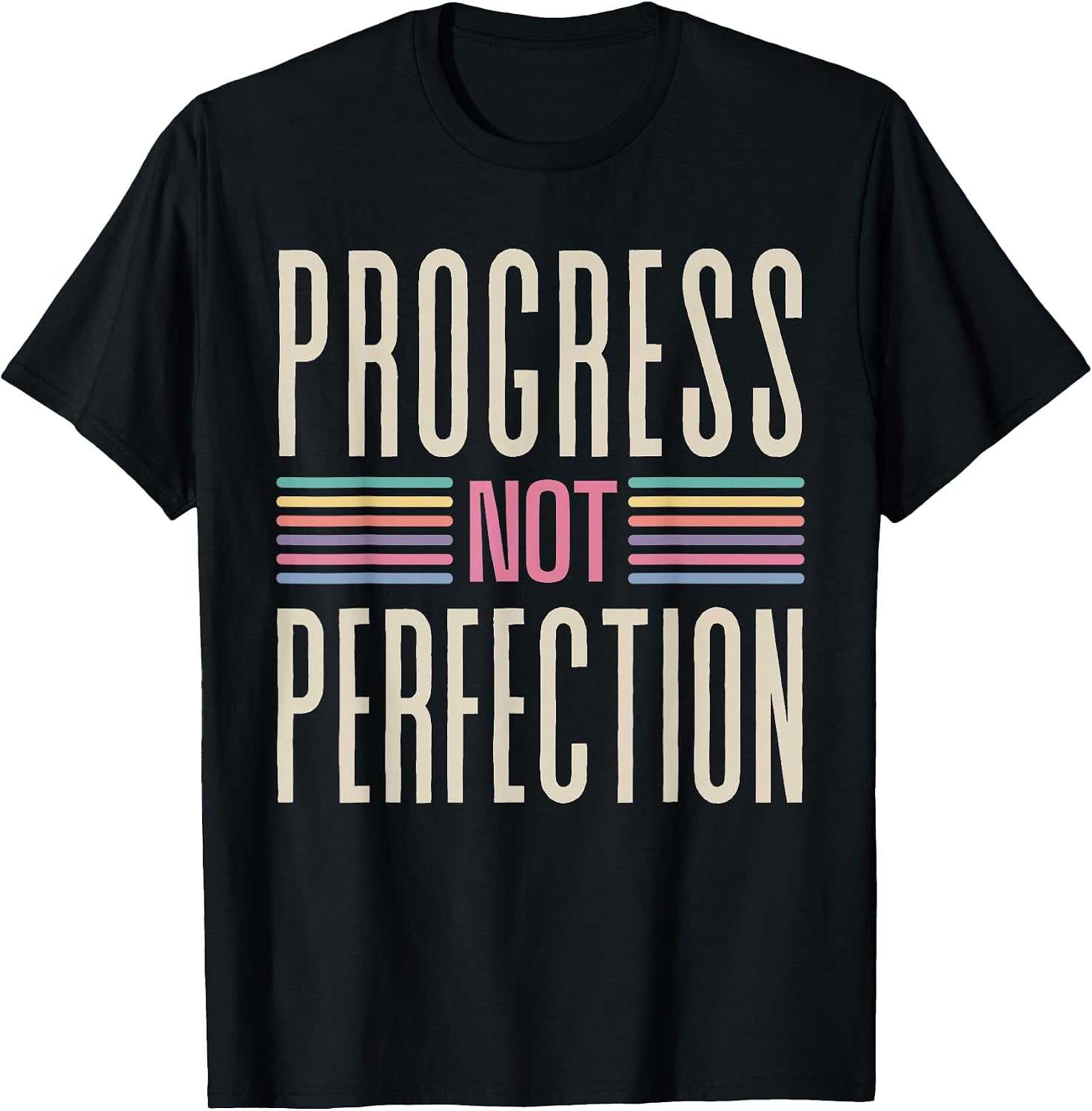 Motivational Quotes Progress Not Perfection Tee Sober Living T-Shirt