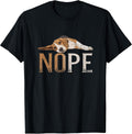 Nope Lazy Beagle Funny Dog Lover Vintage Cute Beagle Mom T-Shirt Small