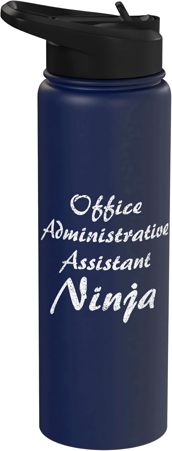 Office Administrative Assistant Tshirt Occupation Work Stainless Steel Insulated Water Bottle