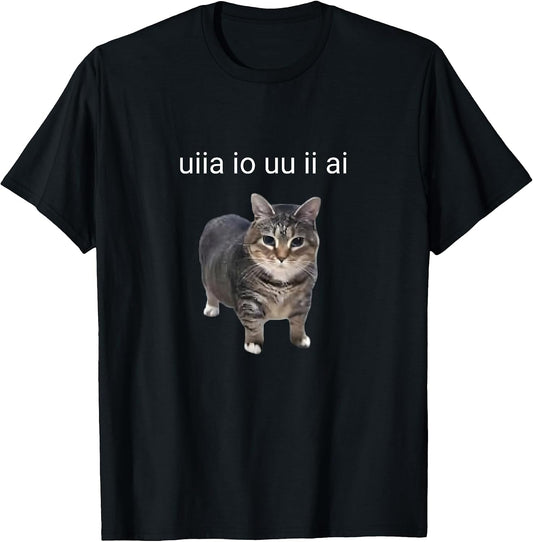 Uiia Iiuaa Funny Cat Kitten Tee
