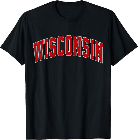 Wisconsin WI Vintage Athletic Sports Design for Men Women T-Shirt