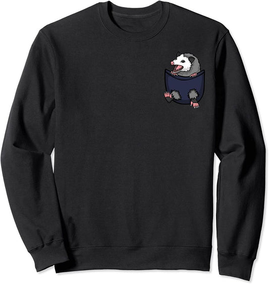 Cute Opossum Sweatshirt for Pocket Lovers
