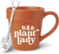 Funny Mug Gardening Gifts for Women Friend, Plant Lady Plant Lover Gift for Women Mother's Day, Cute Gardener Gifts for Her, Friends, Novelty Mug with Shovel Spoon