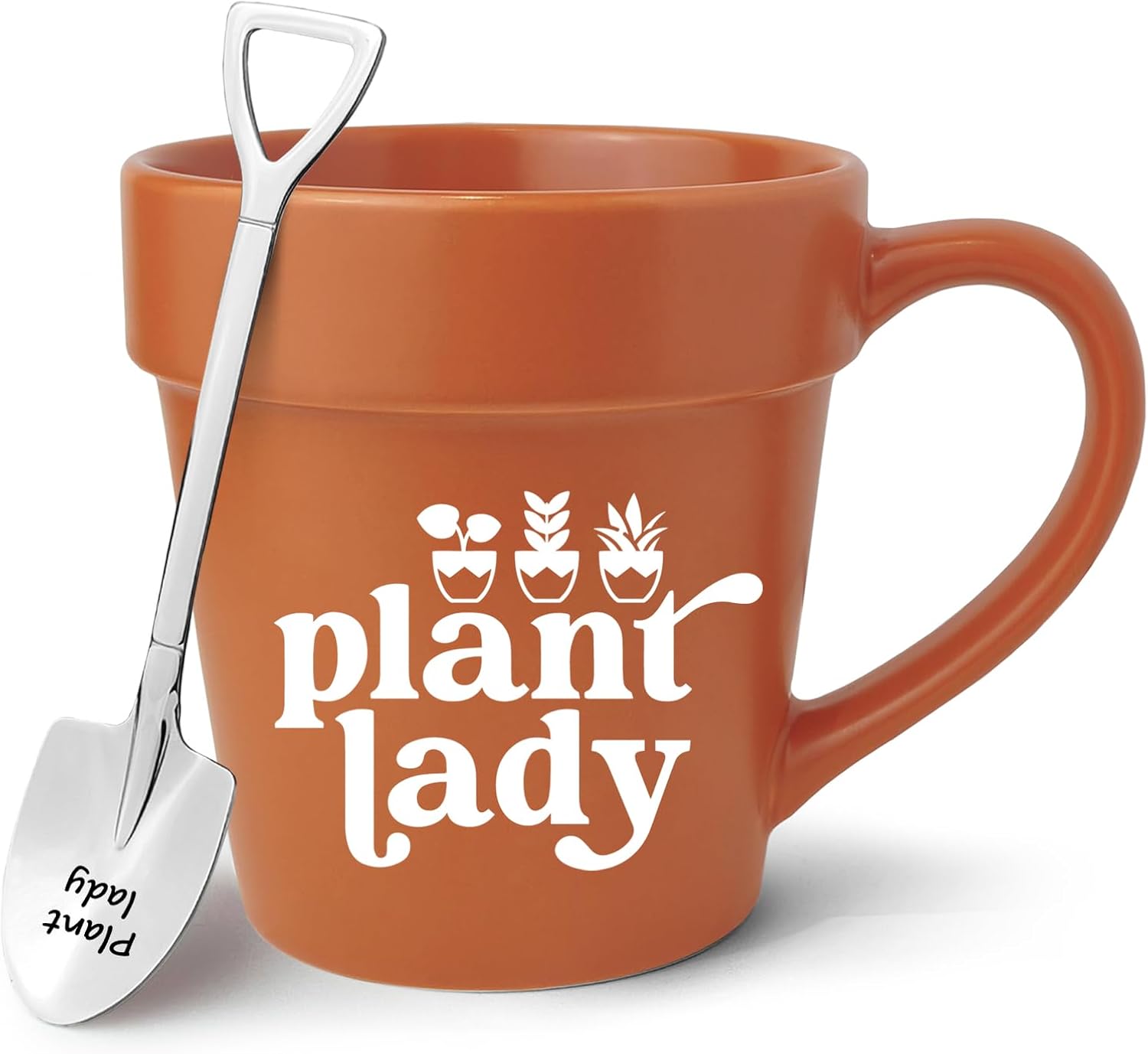 Funny Mug Gardening Gifts for Women Friend, Plant Lady Plant Lover Gift for Women Mother's Day, Cute Gardener Gifts for Her, Friends, Novelty Mug with Shovel Spoon