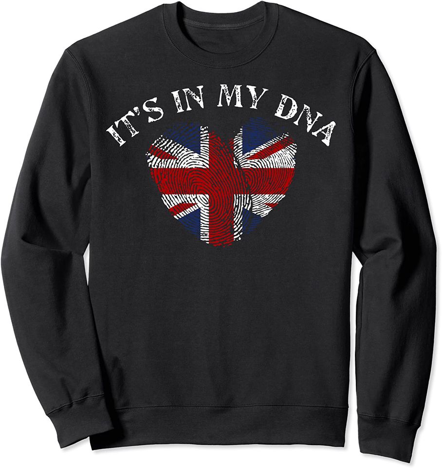 British Union Jack DNA UK Flag Gift Sweatshirt Sweatshirt