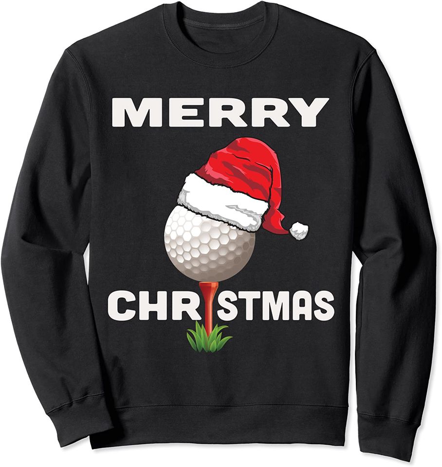 Funny Golfer Holiday Golf Ball Christmas Golfing Sweatshirt