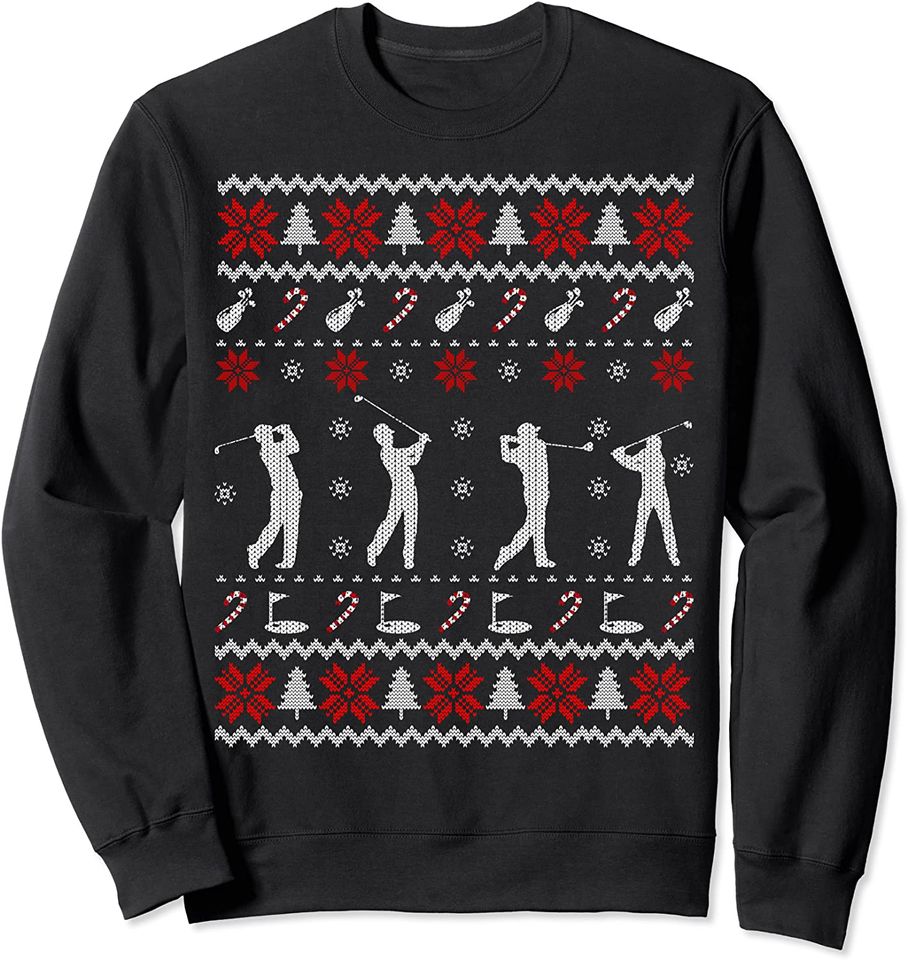 Funny Golf Ugly Christmas Sweater Gift for Golfers Sweatshirt