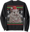Hamster Santa Claus Ugly Christmas Pattern X-Mas Sweatshirt
