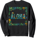 Aloha Beaches Sweatshirt Vintage Aloha Beaches Summer Break Tropical Vacation