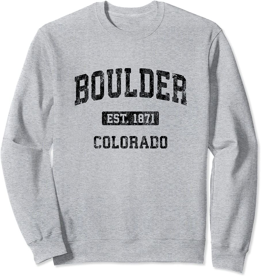 Boulder Colorado CO Vintage Athletic Sports Design Sweatshirt