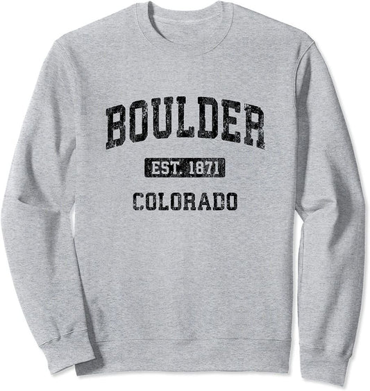 Boulder Colorado CO Vintage Athletic Sports Design Sweatshirt