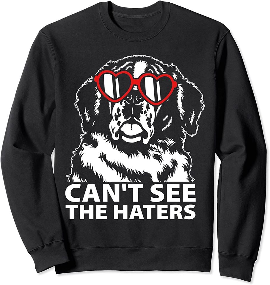 Can't See The Haters St Bernard With Glasses Sweatshirt