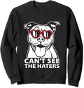 Can't See The Haters Pitbull With Glasses Sweatshirt