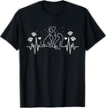 Line Art Veterinary Heartbeat Dog and Cat Lovers Vet Tech T-Shirt