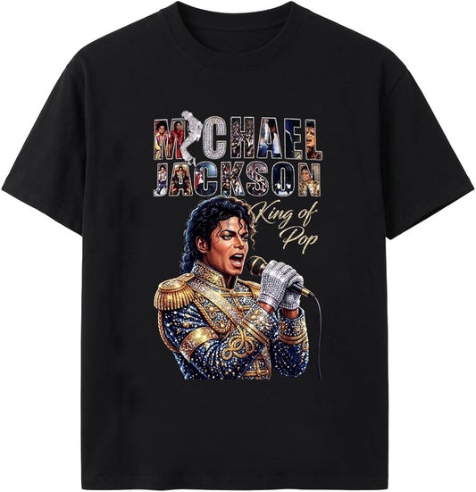 Music Legend Graphic T-Shirt | Vintage Pop Icon Tribute Tee | Greatest Entertainer Fan Gift | Retro Concert Style Fan Apparel