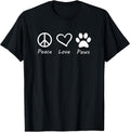 Peace Love Paws Shirt: Cute Dog Cat Lover T-Shirt