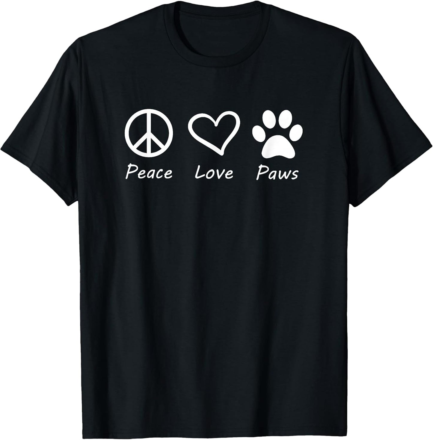 Peace Love Paws Shirt: Cute Dog Cat Lover T-Shirt