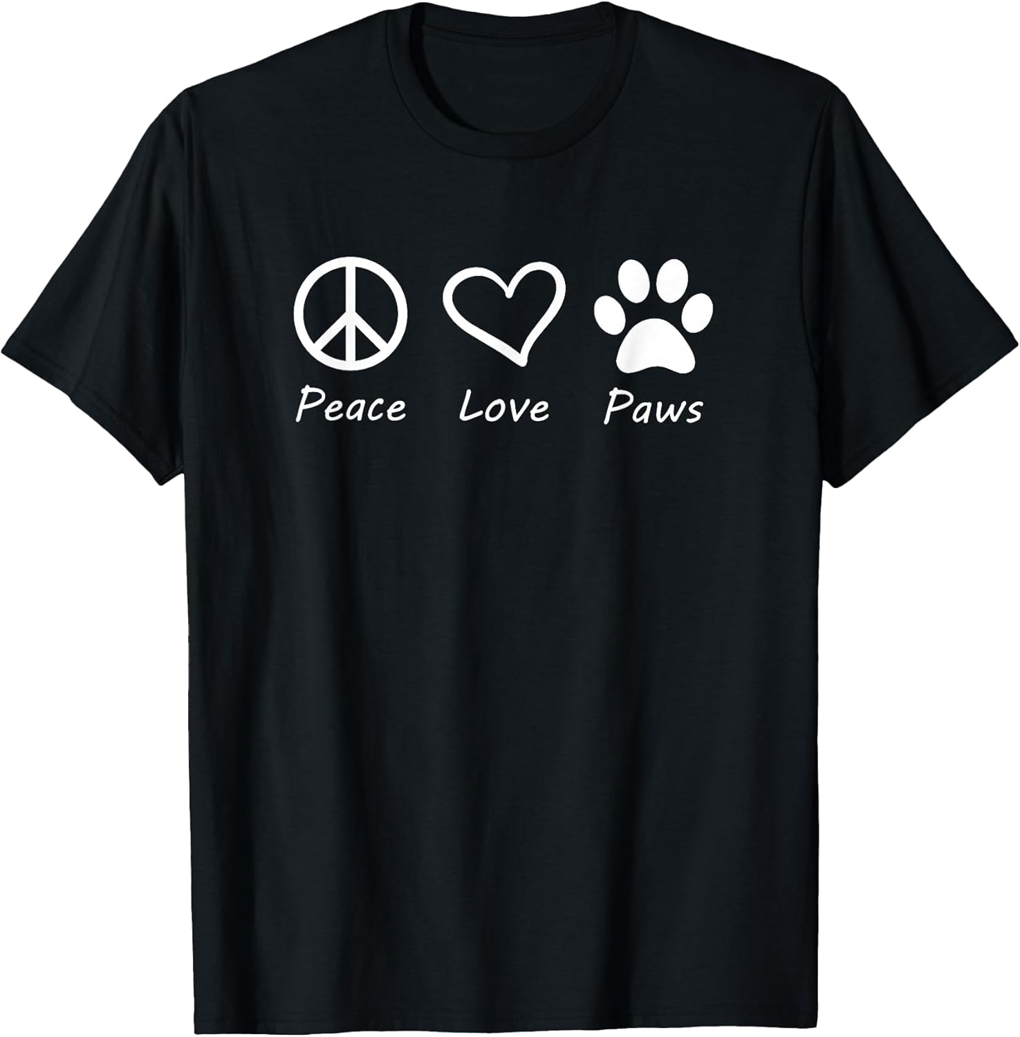 Peace Love Paws Shirt: Cute Dog Cat Lover T-Shirt