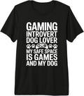 Introvert Gamer Dog Lover Retro Sunset