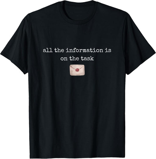Task Instructions Quote Workplace Sarcasm Womens