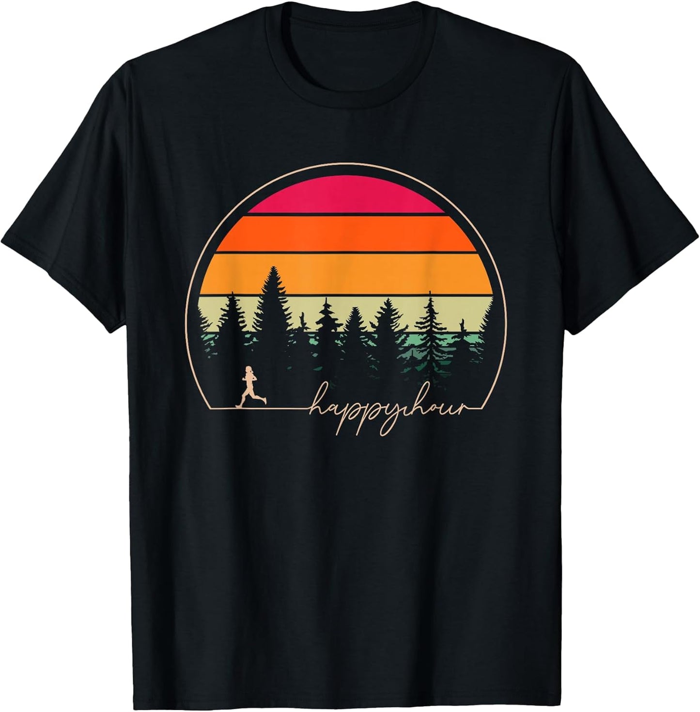 Happy Hour Tee For Runners And Running Workout