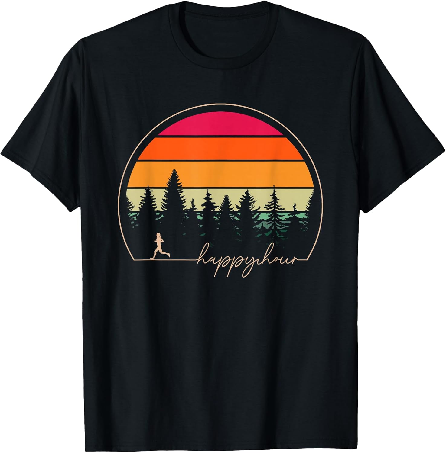 Happy Hour Tee For Runners And Running Workout