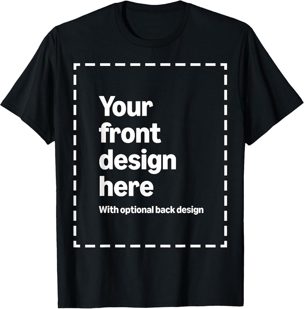Custom Front & Back Print T-Shirt with Your Image for Men, Women and Kids by Modify by Amazon Merch on Demand