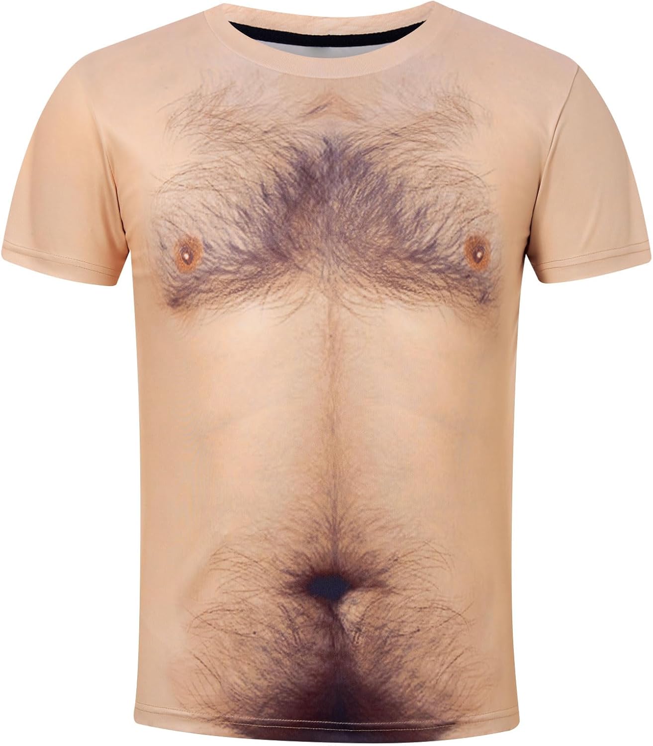 Hairy Chest for Mens T-Shirts Funny Graphics Crewneck Pattern Short Sleeve Tee Shirts