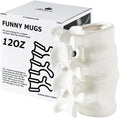 Funny Coffee Mug, Cute Ceramic Coffee Mugs, Novelty Large Ceramic Coffee Pot Mugs, White Handmade 12oz Funny Gifts for Nurse, Surgeon, Anatomy Teacher