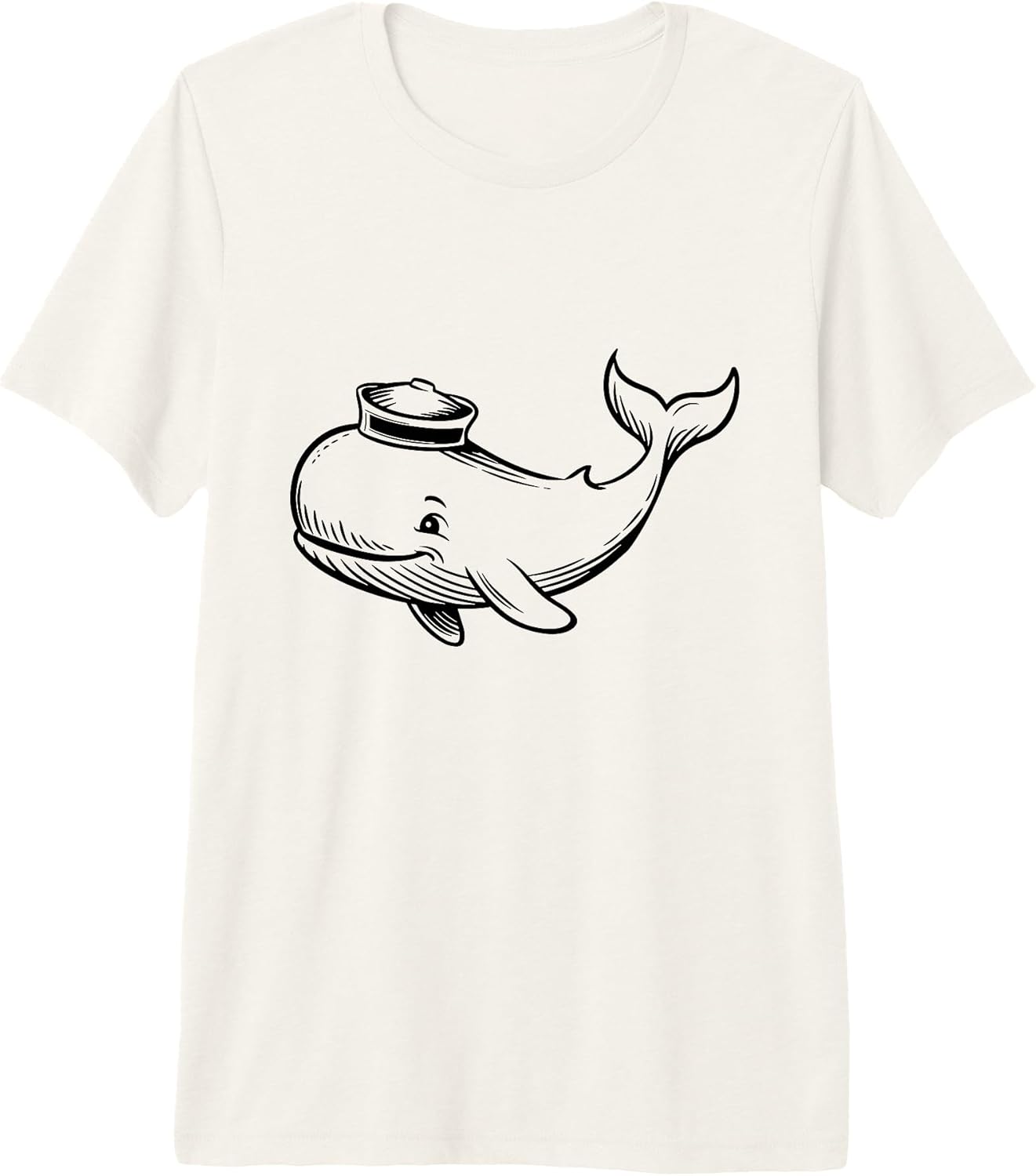 Cute Sailor Whale Nautical Ocean Cartoon