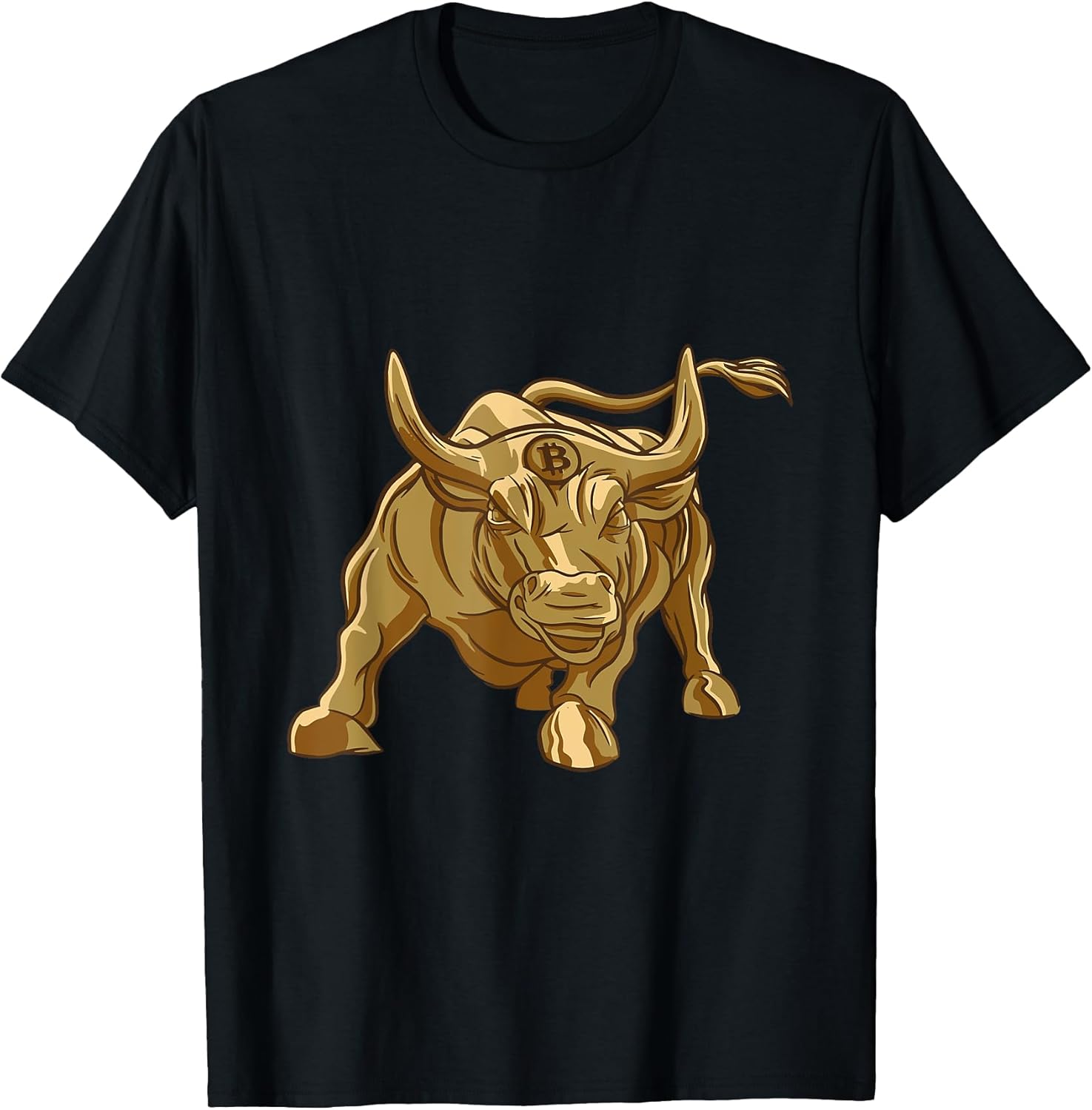 Bitcoin Crypto Golden Bull Men Women Tees