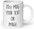 Generic 20oz Jumbo coffee mug - Personalized extra large cup with picture - XL oversized twenty ounce ceramic mug - Custom Photo printed or customized text, White
