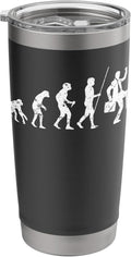 Workaholic Evolution Office Job Humor Briefcase Work Stainless Steel Insulated Tumbler