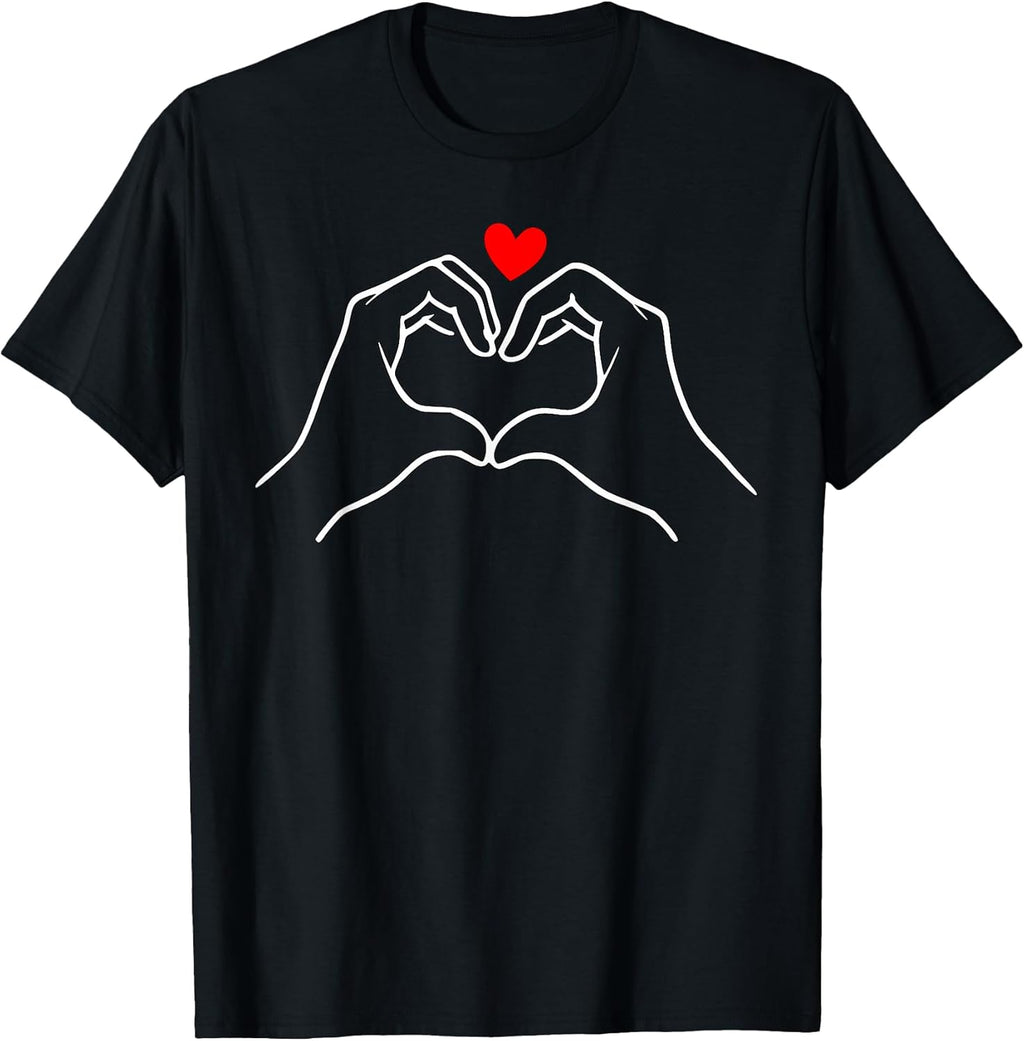 Minimal Love Hands Heart Simple Romantic Line Art