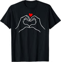 Minimal Love Hands Heart Simple Romantic Line Art