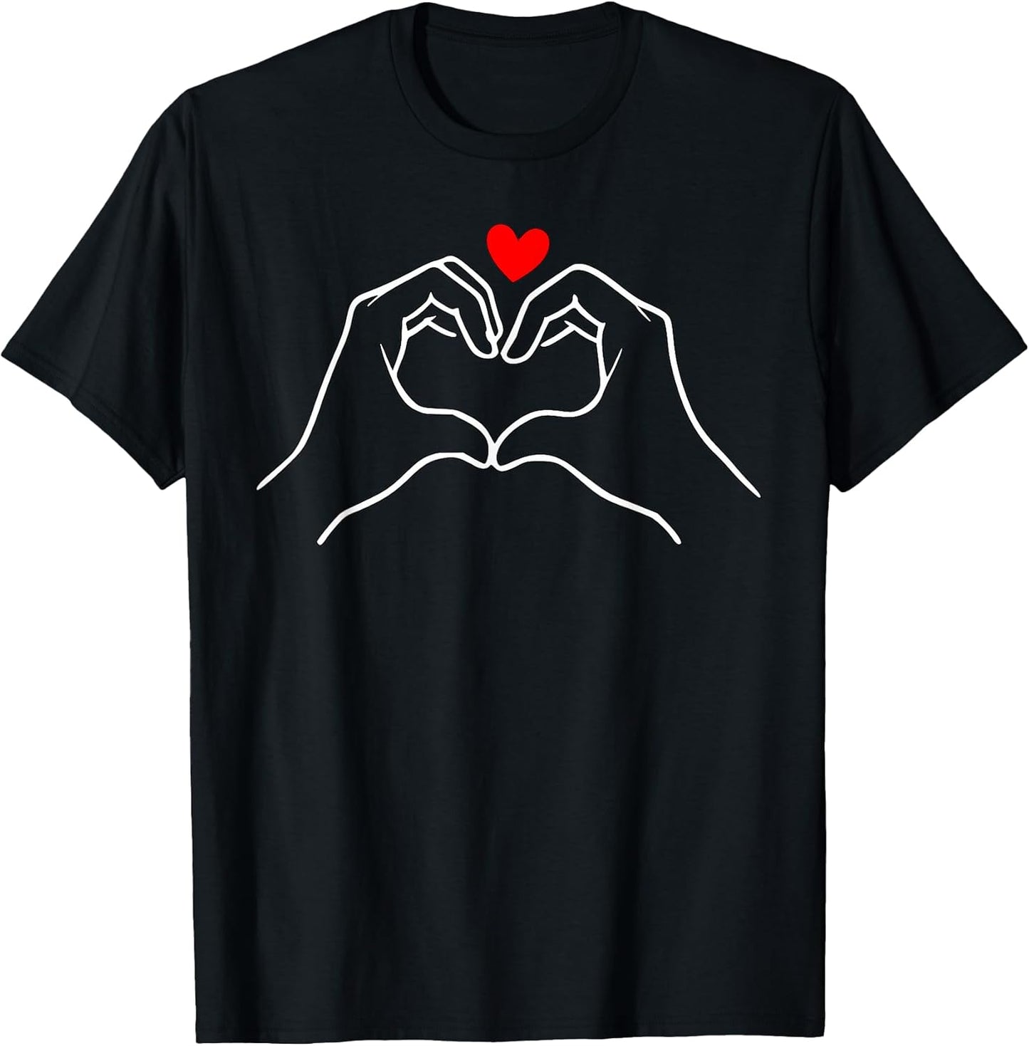 Minimal Love Hands Heart Simple Romantic Line Art