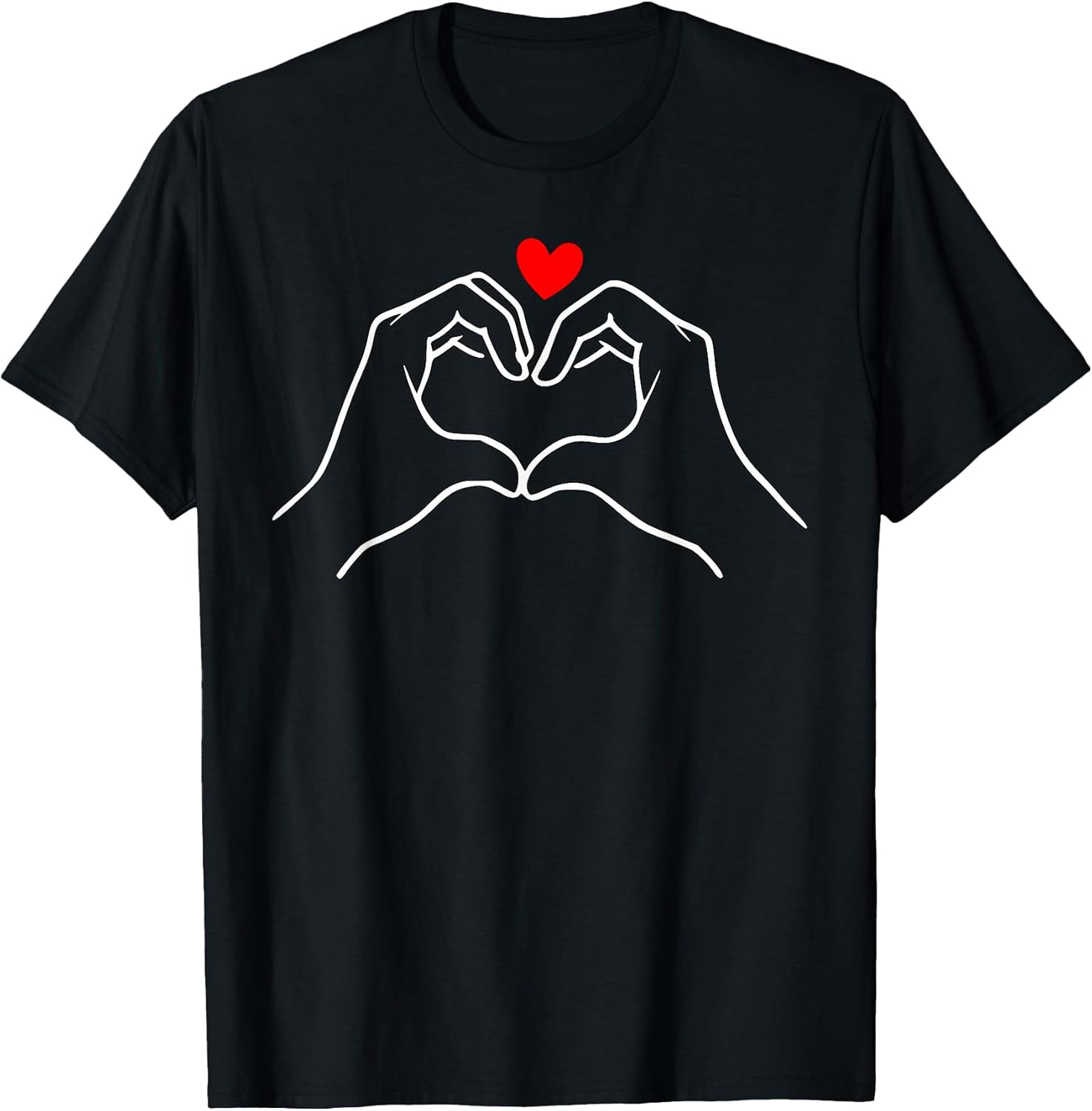 Minimal Love Hands Heart Simple Romantic Line Art