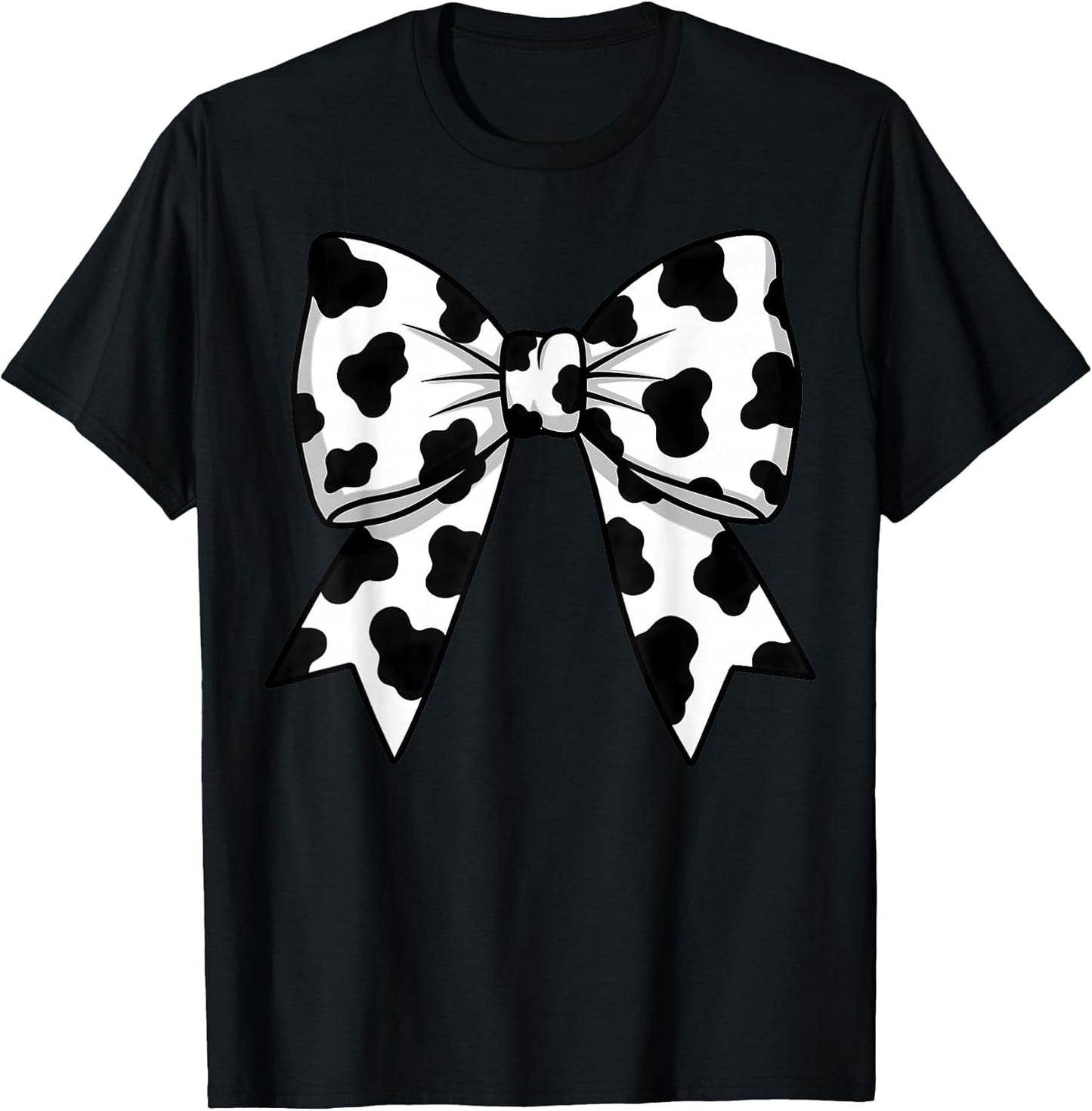 Cute Cow print Coquette Bow Cow Pattern Tees