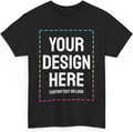 Custom T-Shirt Print with Text, Image or Logo - Personalized Printed Cotton Tees - Design Your Own Shirt for Men and Women